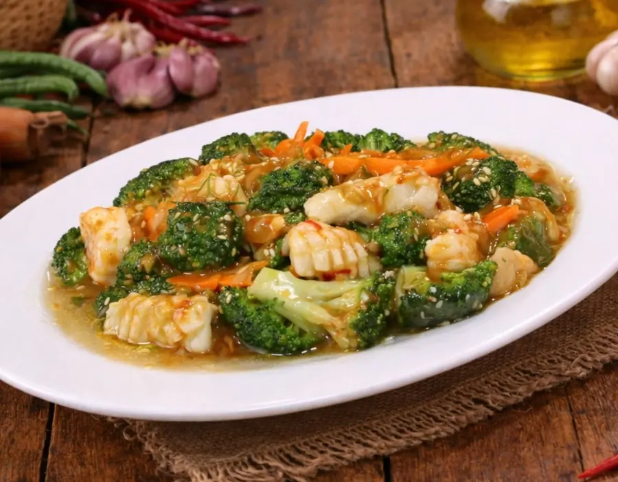 Brokoli Seafood Saus XO