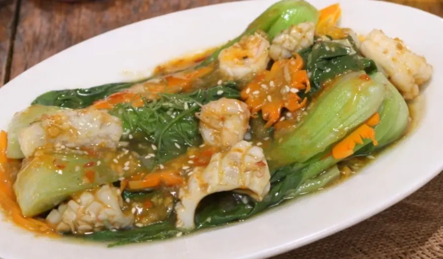 Baby Pakcoy Seafood Saus XO